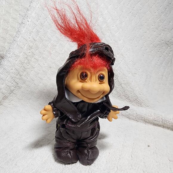 RUSS Troll Doll--Full Pilot Suit with RED Hair--5in - Picture 1 of 4